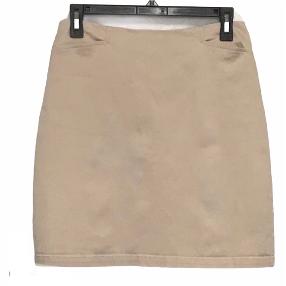 Boston Proper Mini Skirt Khaki Tan Size 4 - Picture 1 of 8